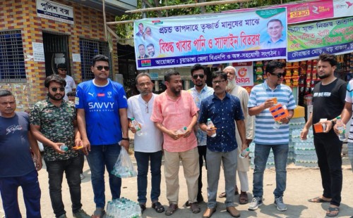 চুয়াডাঙ্গায় তীব্র গরমে জনদুর্ভোগে পাশে বিএনপি