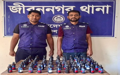 জীবননগরে ৭২ বোতল ফেনসিডিল উদ্ধার, আসামি পলাতক