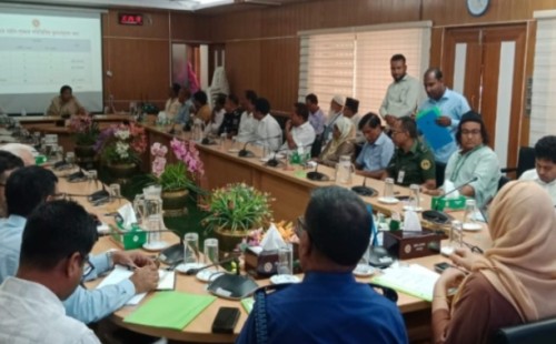 মেহেরপুরে মানব পাচার প্রতিরোধে মাসিক সমন্বয় সভা