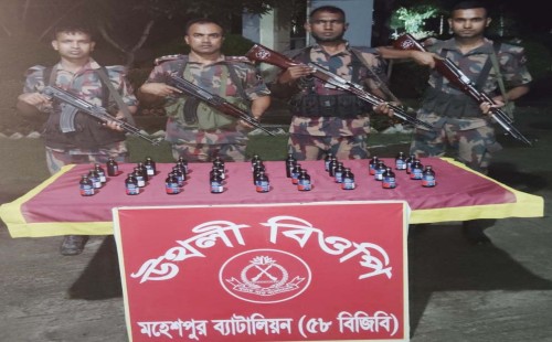 জীবননগর ও মহেশপুর সীমান্তে ফেনসিডিল উদ্ধার