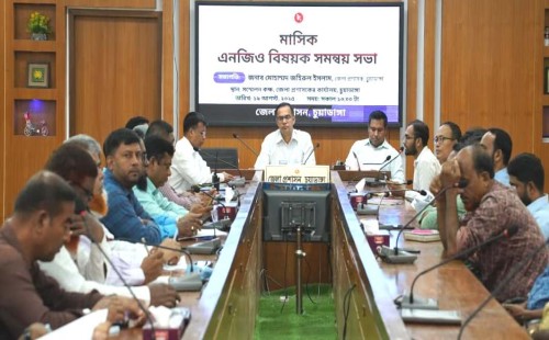 চুয়াডাঙ্গায় এনজিও সমন্বয় সভায় জেলা প্রশাসক জহিরুল ইসলাম