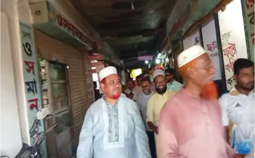 কার্পাসডাঙ্গায় গণসংযোগে জামায়াত প্রার্থী রুহুল আমিন