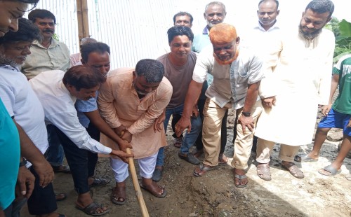 চুয়াডাঙ্গার কুলাচারায় দুর্গা মন্দির নির্মাণকাজের উদ্বোধন