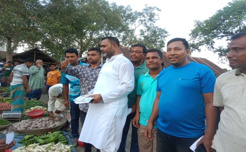 ক্রয়োদশ জাতীয় সংসদ নির্বাচন উপলক্ষে হাসাদাহে যুবদলের লিফলেট বিতরণ