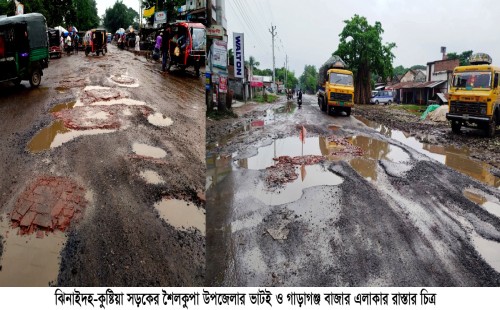 ঝিনাইদহে সড়ক যোগাযোগ ব্যবস্থার বেহাল