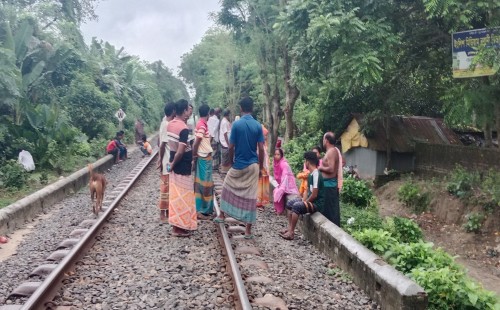 দর্শনায় ট্রেনের ধাক্কায় ভ্যানচালকের মৃত্যু