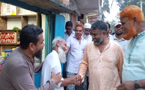 চুয়াডাঙ্গায় ধানের শীষের পক্ষে গণসংযোগে গণজোয়ার