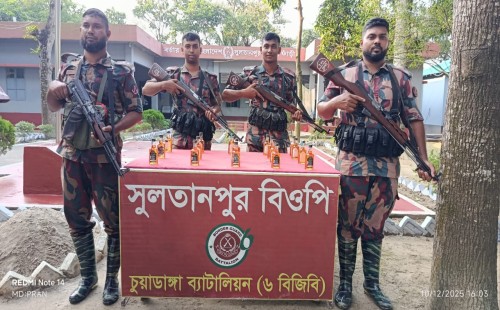 ১৬ লক্ষাধিক টাকার মাদক ও চোরাচালানপণ্য জব্দ