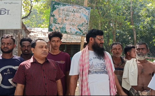 কুড়ুলগাছিতে সরকারি খাস জমি দখলমুক্ত করে সাইনবোর্ড