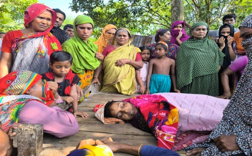 জীবননরে পাখি ভ্যান থেকে পড়ে গৃহবধূর মৃত্যু