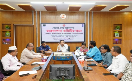 চুয়াডাঙ্গায় গ্রাম আদালত বিষয়ে জনসচেতনতা বাড়াতে অংশীজন সমন্বয় সভা