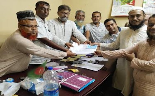 দর্শনা রেলবাজার দোকান মালিক সমিতির নির্বাচনে মনোনয়ন বিতরণ শুরু