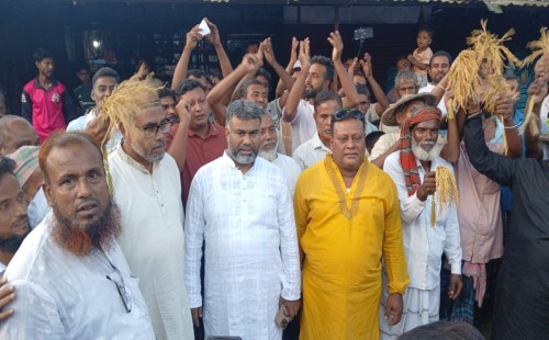চিৎলা ইউনিয়নে গণসংযোগে জনতার ভালোবাসায় ভাসলেন শরীফুজ্জামান শরীফ