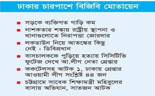 নাশকতা ঠেকাতে সর্বোচ্চ সতর্কাবস্থায় সরকার