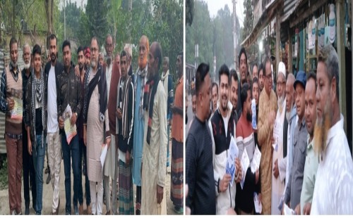 দর্শনায় বাবু খানের পক্ষে গণসংযোগ ও লিফলেট বিতরণ