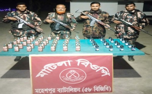 মহেশপুর সীমান্তে বিজিবির অভিযানে মাদক উদ্ধার