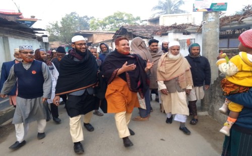 দর্শনা পৌর এলাকায় গণসংযোগে জামায়াত প্রার্থী রুহুল আমিন