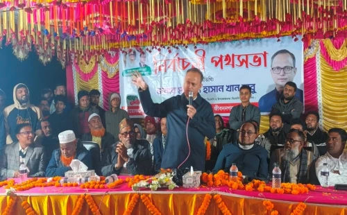 জীবননগর আন্দুলবাড়ীয়া ইউনিয়নে পথসভায় বিএনপির প্রার্থী বাবু খান