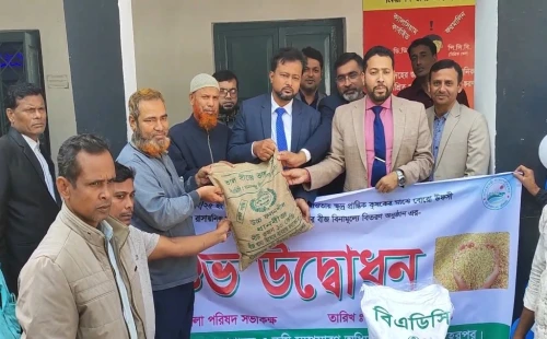 গাংনীতে চাষিদের মাঝে বীজ ও সার বিতরণ
