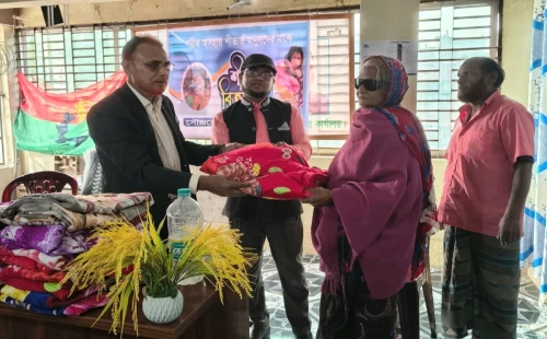 মুজিবনগরে বিএনপি নেতার উদ্যোগে শীতবস্ত্র বিতরণ