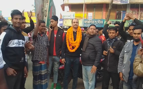 ৮ বছর পর প্রবাস থেকে ভাংবাড়ীয়ায় ফিরলেন যুবদল নেতা মজিবুল