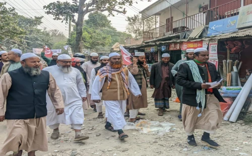 মাখালডাঙ্গা ইউনিয়নে হাতপাখার গণসংযোগ