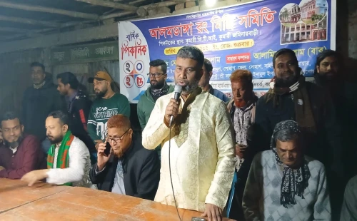 আলমডাঙ্গা পৌর এলাকায় শরীফুজ্জামানের গণসংযোগ ও পথসভায় গণজোয়ার