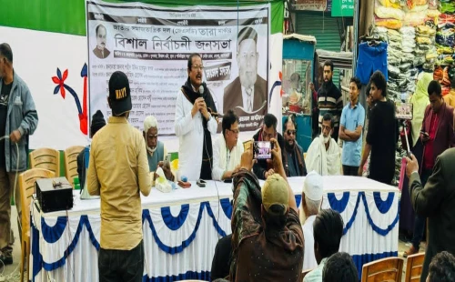 বাগেরহাটে পথসভায় জেএসডির সম্পাদক শহীদ উদ্দিন মাহমুদ স্বপন