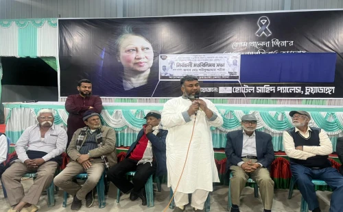 চুয়াডাঙ্গায় সাংস্কৃতিক সংগঠনগুলোর সঙ্গে নির্বাচনী মতবিনিময়কালে শরীফুজ্জামান