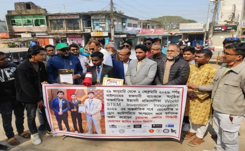 দর্শনায় সংবর্ধনায় ভাসলেন আন্তর্জাতিক স্বর্ণজয়ী তরুণ উদ্ভাবক