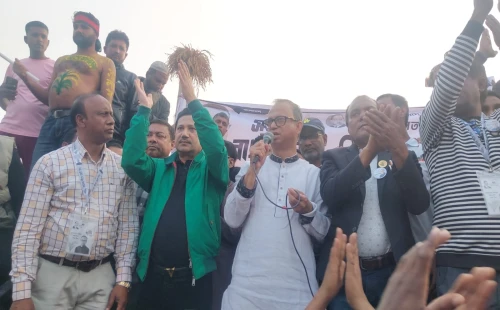 দামুড়হুদায় ধানের শীষের পক্ষে বিশাল গণমিছিলে জনসমুদ্র