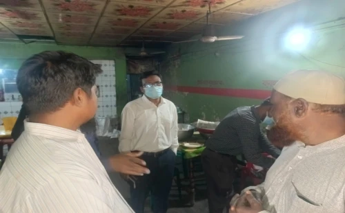হিজলগাড়ী বাজারে ভ্রাম্যমাণ আদালতের অভিযান