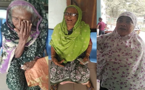 চাল না পেয়ে হতদরিদ্র একাধিক বৃদ্ধ-বিধবার চোখে জল
