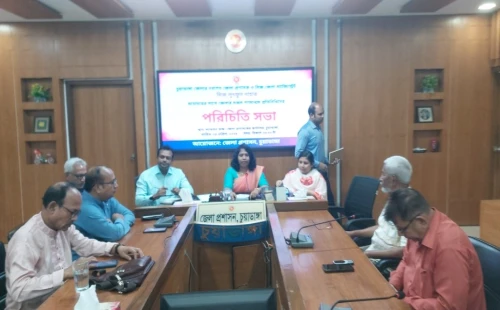চুয়াডাঙ্গায় গণমাধ্যম প্রতিনিধিদের সাথে পরিচিতি সভায় নবাগত ডিসি লুৎফুন নাহার