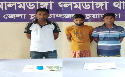 আলমডাঙ্গায় ৬৫ পিস ইয়াবাসহ তিনজন গ্রেপ্তার