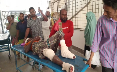 চুয়াডাঙ্গায় যাত্রীবাহী বাসের ধাক্কায় দুজন আহত