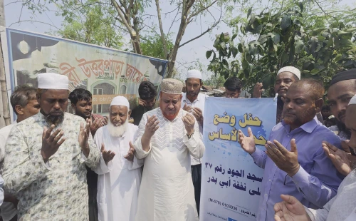 শৈলমারী উত্তরপাড়া জামে মসজিদের ভিত্তিপ্রস্তর উদ্বোধন করলেন এমপি রুহুল আমিন