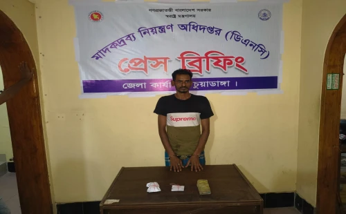 আলমডাঙ্গায় ১০০ পিস ট্যাপেন্টাডলসহ মাদক ব্যবসায়ী গ্রেপ্তার