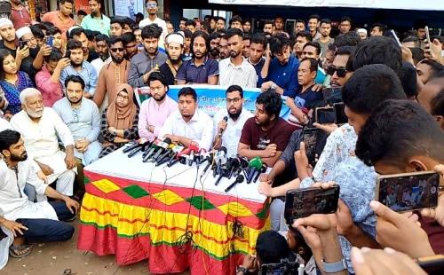 ঝিনাইদহে সংবাদ সম্মেলনে এনসিপির মুখ্য সমন্বয়ক হাসনাত আবদুল্লাহ এমপি