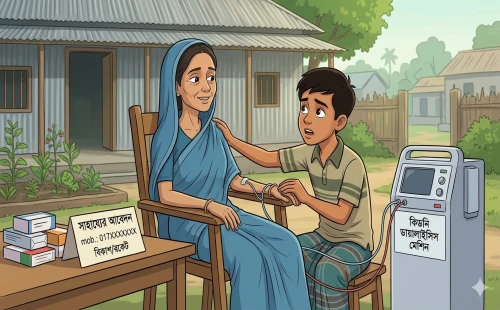 পরিবারের একমাত্র অভিভাবক মাকে বাঁচাতে ছেলের আকুতি