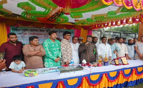 মোমিনপুর ইউনিয়নে খালেদা জিয়া স্মৃতি ফুটবল টুর্নামেন্টের ফাইনালে শরীফুজ্জামান