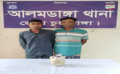 আলমডাঙ্গায় ৫০০ গ্রাম গাঁজাসহ দুজন গ্রেপ্তার