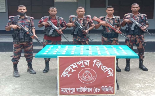 মহেশপুর সীমান্তে বিজিবির পৃথক অভিযান