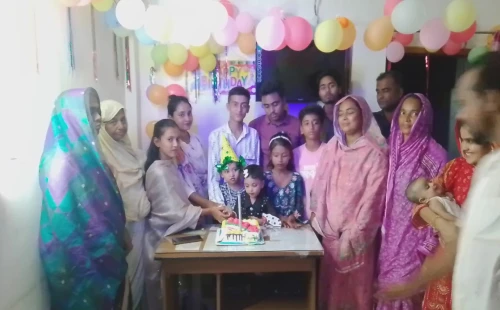 সাংবাদিক মোজাম্মেল শিশিরের কন্যা ইলমার তৃতীয় জন্মদিন উদ্যাপন