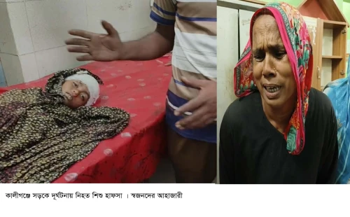 বাড়ি ফেরা হলো না শিশু হাফসার