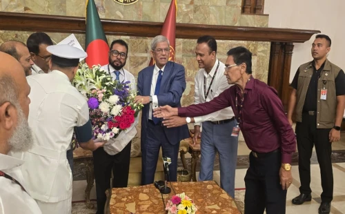 রাষ্ট্রপতির সঙ্গে জাভেদ মাসুদ মিল্টনের সৌজন্য সাক্ষাৎ