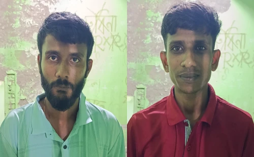 দর্শনায় গাঁজা বেচাকেনার সময় দুই যুবক আটক