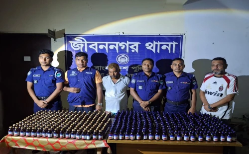 জীবননগরে পুলিশের মাদক বিরোধী অভিযান
