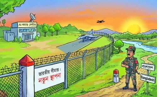 সীমান্তজুড়ে ভারতের সামরিক বলয়