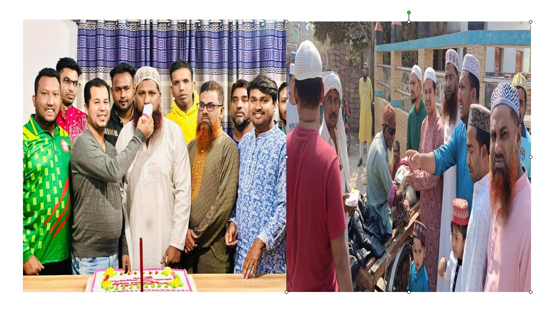 চুয়াডাঙ্গা স্বেচ্ছাসেবক লীগের খাবার বিতরণ, কেক কাটা ও দোয়া 